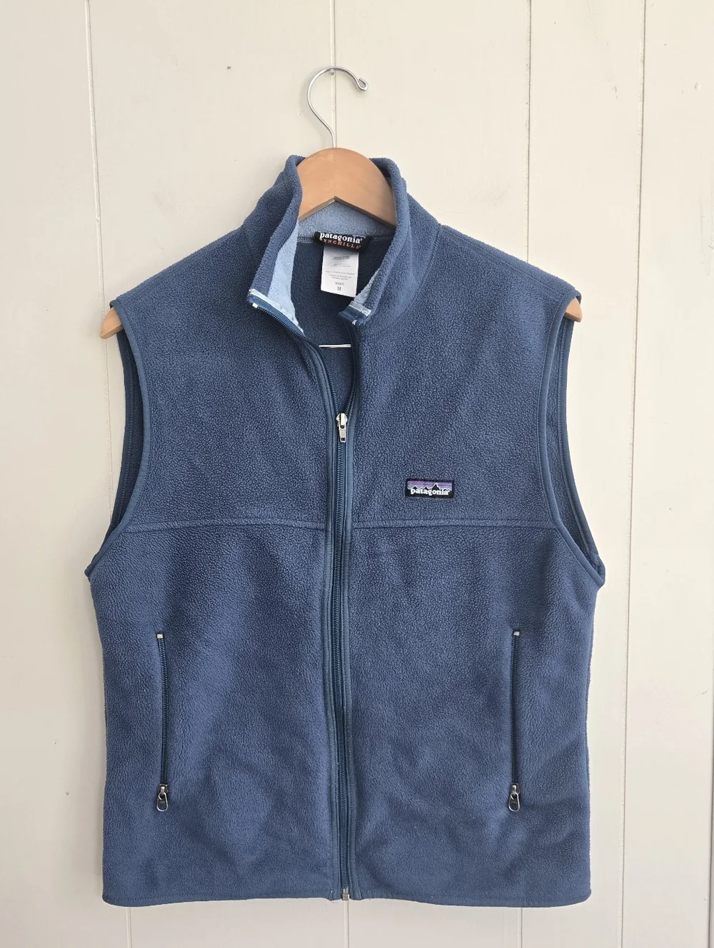 Patagonia Men's Blue Full‑Zip Fleece Vest-Size M